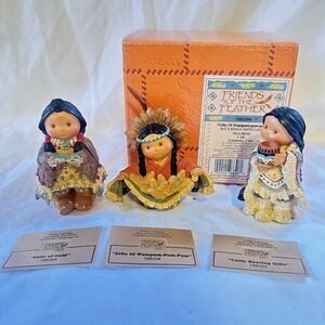 Friends of the Feather "Gifts of Wampum-Pum-Pum" 3 Kings Figurines 1995